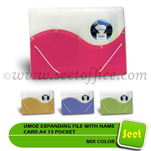 都内で 13 File Expanding A4 Umoe Pockets Holder Card Name & CD